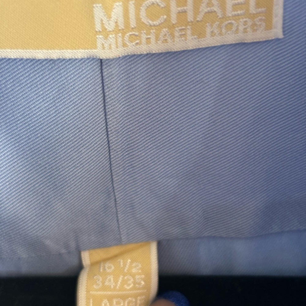 Michael Kors Light Blue Mens Dress Shirt - Picture 3 of 7